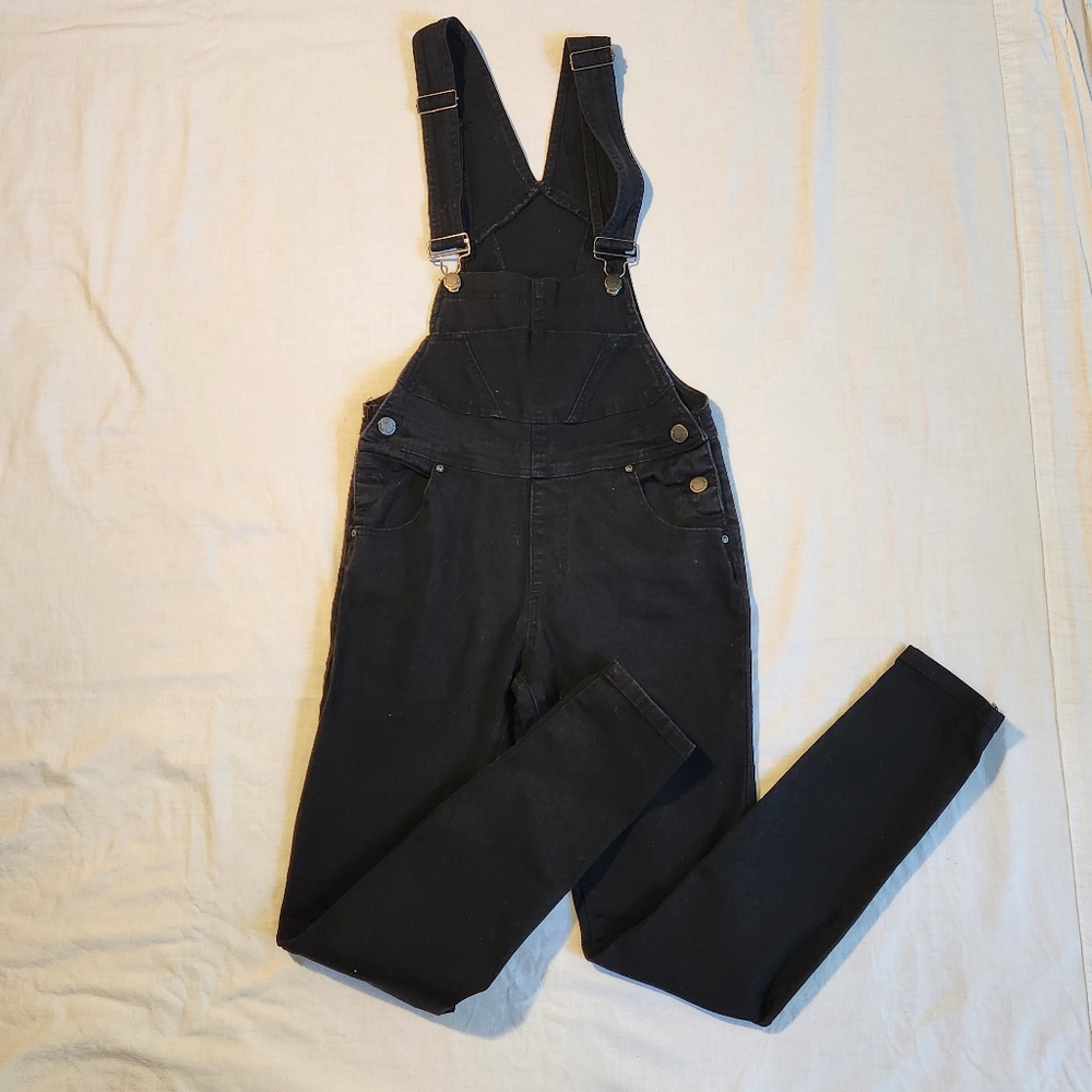 American Bazi Women's Black Denim Overalls